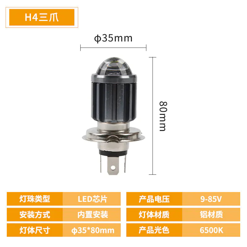 Faro de Motocicleta LED con Disipador de Calor de Aluminio Grueso